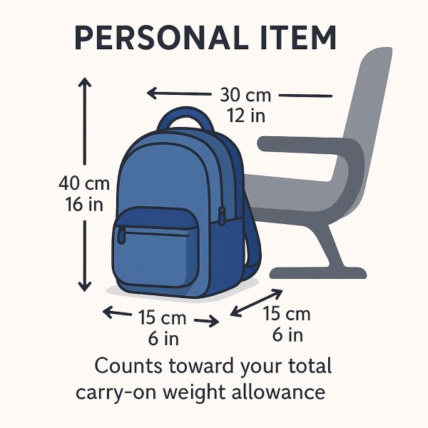 Finnair Personal Item Size Guide