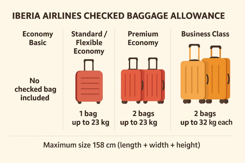 Iberia Airlines Checked Baggage Allowance