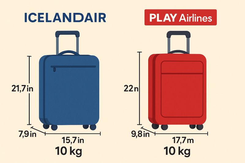 Iceland carry on baggage size