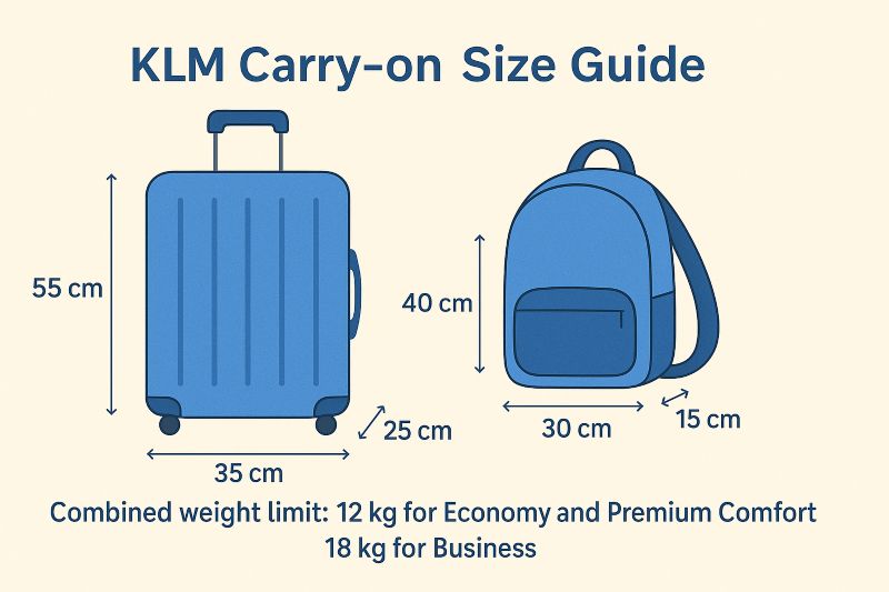 KLM carry on size guide