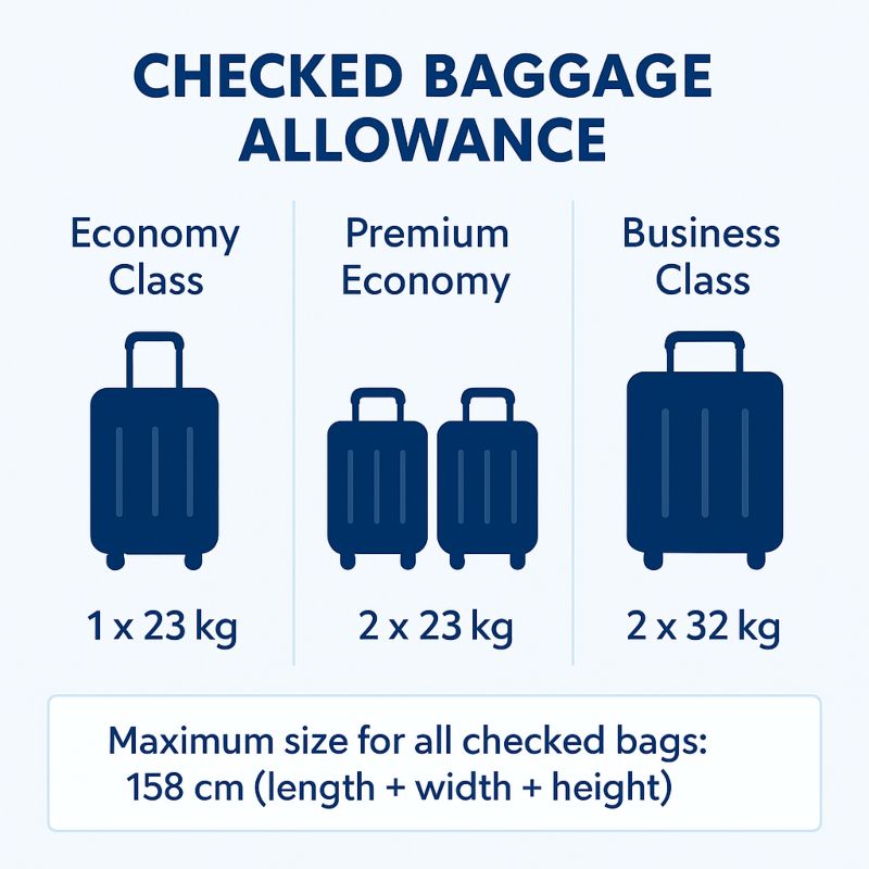 LOT Polish Airlines checked baggage rules