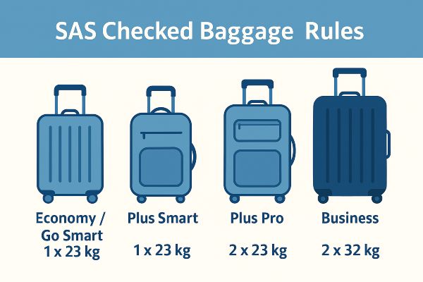 SAS checked baggage rules
