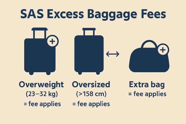 SAS excess baggage fees