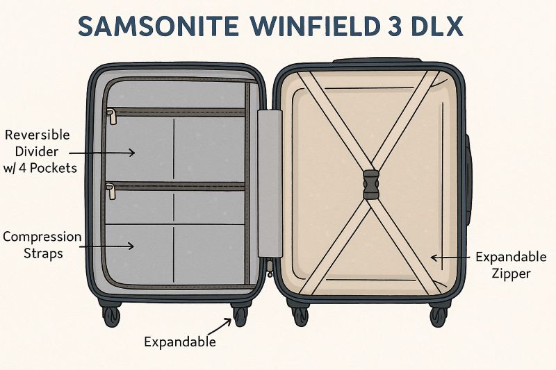 Samsonite Winfield 3 DLX Interior