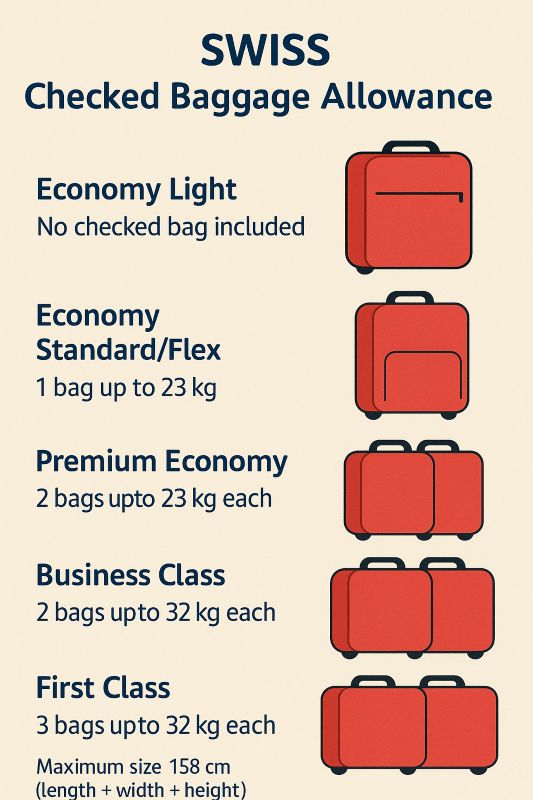 Swiss checked baggage allowance
