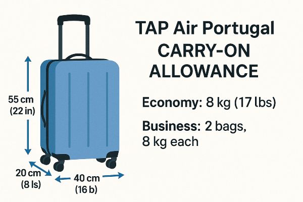 TAP Air Portugal Carry on Allowance