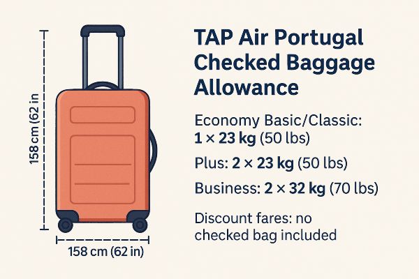 TAP Air Portugal checked baggage allowance