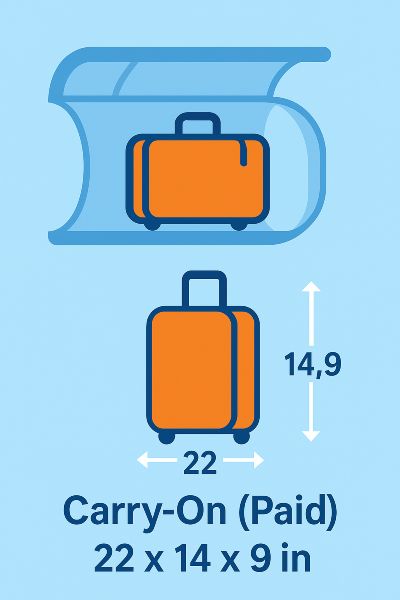 breeze airways carry on size