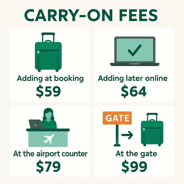 frontier airlines carry on fees