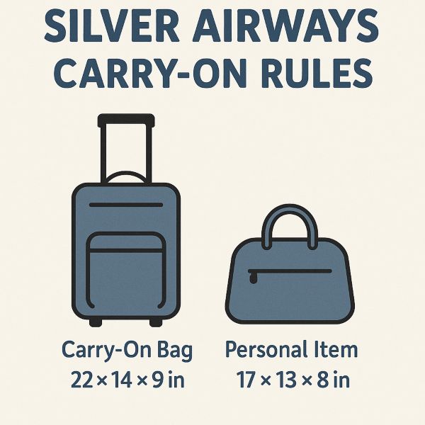 silver airways carry on size