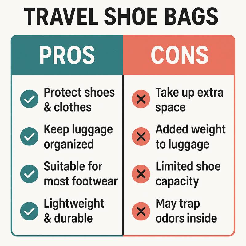 travel shoe bag pros and cons