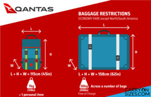 baggage allowance qantas restrictions