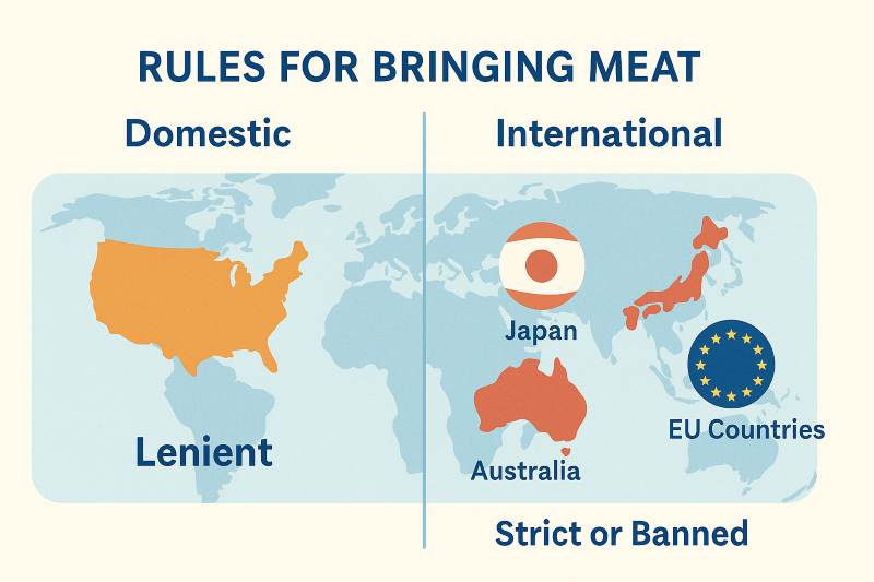 rules for bringing meat internationally